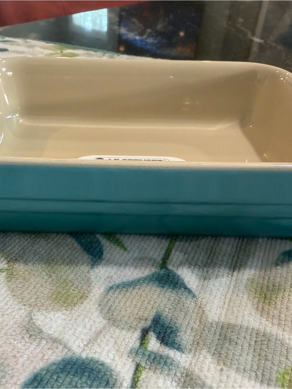 NEW RARE Le Creuset Rectangular Baker in RETIRED Caribbean Teal 18cm
